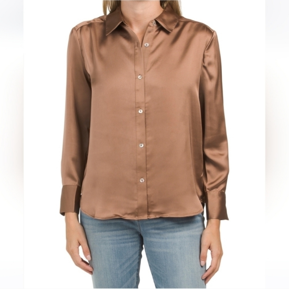 Rachel Zoe Long Sleeve Tunic Button Down Shirt